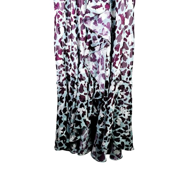 Tanya Taylor Blaire Brushstroke Coral Araucana Wrap Dress, Sz 16, NWT - Picture 7 of 11